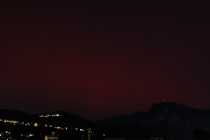 Aurora boreale sul Mendrisiotto