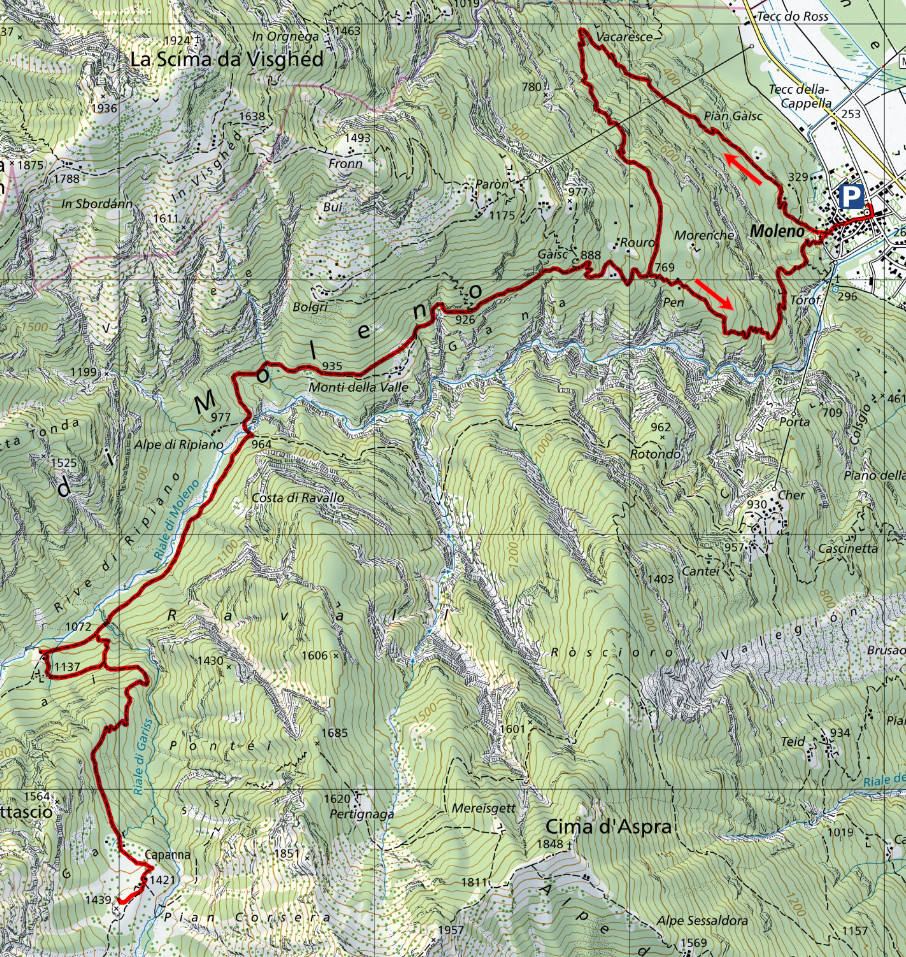 Mappa del percorso