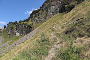 Sentiero che sale all'Alpe di Piotta