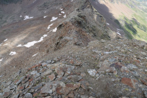 Via di discesa dalla Cima dei Cogn