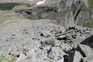 Via di discesa dalla Cima del Laghetto