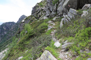 Sentiero verso il Rifugio Alpe Masnee