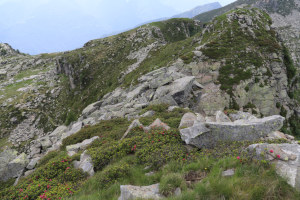 Via di discesa dalla Cima del Masnee