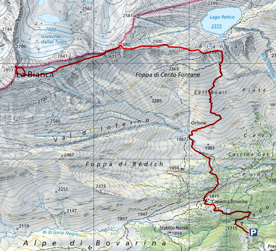 Mappa del percorso