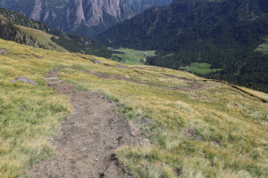 Sentiero che scende alla Capanna Bovarina