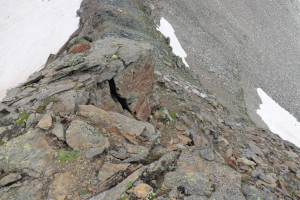 Via di discesa dal Pizzo Baratin